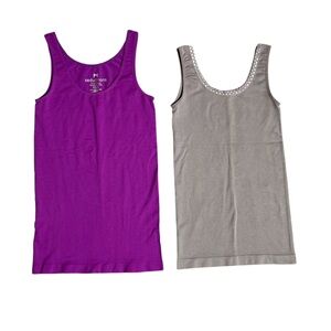 Women's Purple and Gray Tank Tops